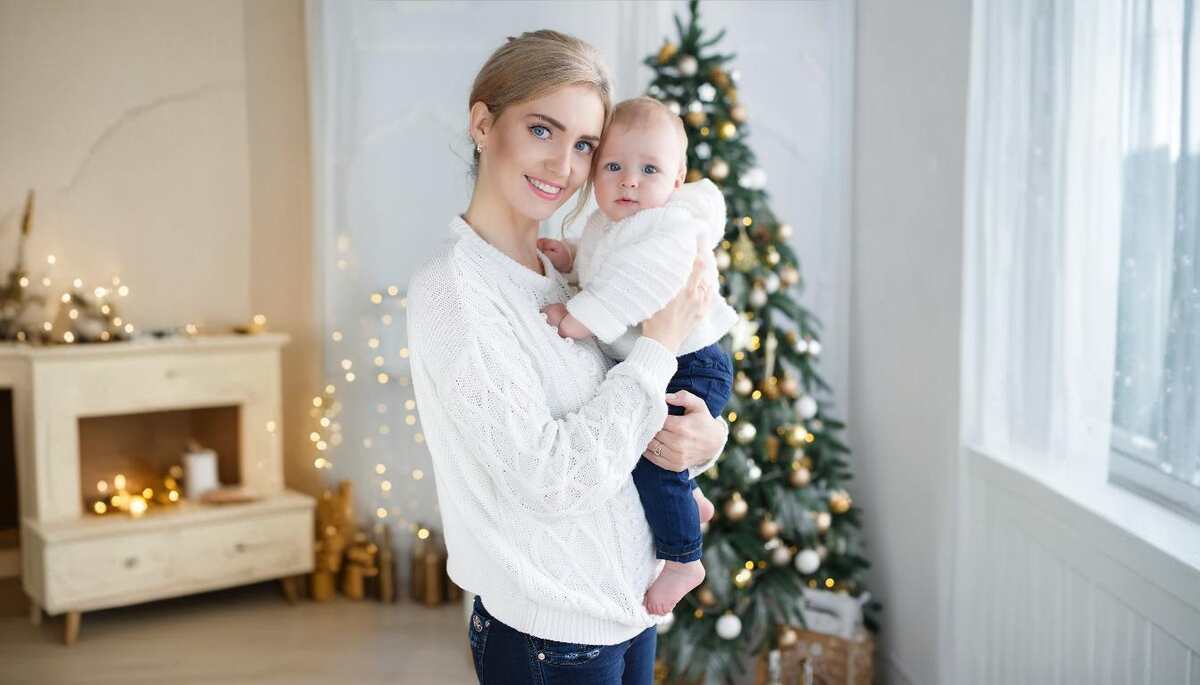 Mother Holding Her Baby