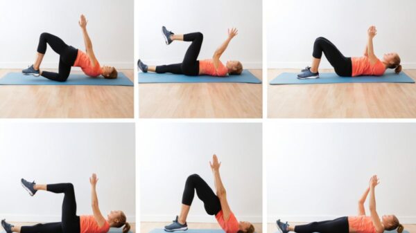 Pregnant woman performing core exercises during pregnancy on an exercise ball, focusing on pelvic stability and back pain relief.