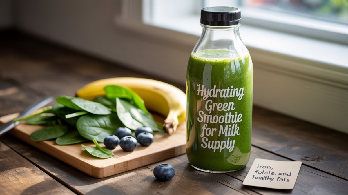 Hydrating Green Smoothie For Milk Supply 