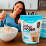 Protein powder options suitable for pregnancy, showcasing a clean and healthy choice for expectant mothers