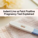 Indent Line vs Faint Positive Pregnancy Test