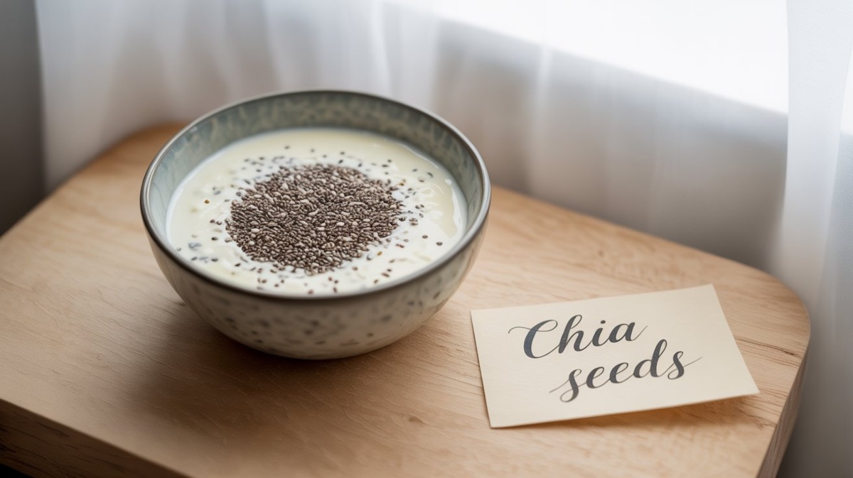 Chia Seeds in Yogurt
